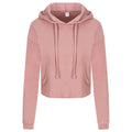 Dusty Pink - Front - Awdis Womens-Ladies Girlie Cropped Hoodie