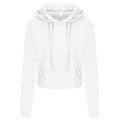 Arctic White - Front - Awdis Womens-Ladies Girlie Cropped Hoodie