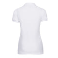 White - Back - Russell Womens-Ladies Piqué Stretch Polo Shirt