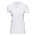 White - Front - Russell Womens-Ladies Piqué Stretch Polo Shirt