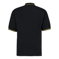 Black-Yellow - Back - Kustom Kit Mens St Mellion Classic Polo Shirt