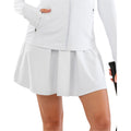 White - Side - Spiro Recycled Womens-Ladies Fitness Skort