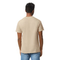 Sand - Back - Gildan Mens Plain Lightweight T-Shirt