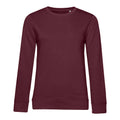 Burgundy - Front - B&C Womens-Ladies Inspire Crew Neck Jumper