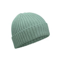 Dusty Green - Front - Beechfield Childrens-Kids Organic Cotton Beanie