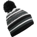 Black-Graphite Grey-White - Front - Beechfield Multi-Sport Fan Pom Pom Beanie