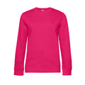 Magenta Pink - Front - B&C Womens-Ladies Queen Crew Neck Sweatshirt