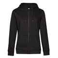 Black Pure - Front - B&C Womens-Ladies Queen Full Zip Hoodie