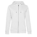 White - Front - B&C Womens-Ladies Queen Full Zip Hoodie