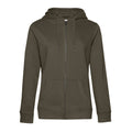 Khaki Brown - Front - B&C Womens-Ladies Queen Full Zip Hoodie