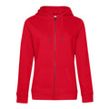 Red - Front - B&C Womens-Ladies Queen Full Zip Hoodie