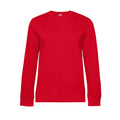 Red - Front - B&C Womens-Ladies Queen Crew Neck Jumper