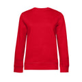 Red - Back - B&C Womens-Ladies Queen Crew Neck Jumper