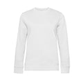 White - Front - B&C Womens-Ladies Queen Crew Neck Jumper