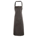 Black-White - Back - Premier Ladies-Womens Stripe Apron - Workwear (Butchers Style)