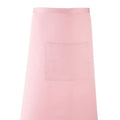 Pink - Back - Premier Unisex Colours Bar Apron - Workwear (Long Continental Style)