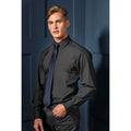 Dark Grey - Side - Premier Mens Premier Poplin Long-Sleeved Formal Shirt