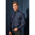 Navy - Side - Premier Mens Premier Poplin Long-Sleeved Formal Shirt