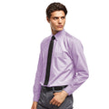 Lilac - Back - Premier Mens Premier Poplin Long-Sleeved Formal Shirt