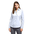 Light Blue - Side - Premier Womens-Ladies Poplin Long-Sleeved Blouse