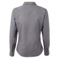 Dark Grey - Back - Premier Womens-Ladies Poplin Long-Sleeved Blouse