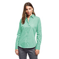 Aqua - Side - Premier Womens-Ladies Poplin Long-Sleeved Blouse