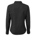 Black - Back - Premier Womens-Ladies Poplin Long-Sleeved Blouse