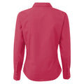 Hot Pink - Back - Premier Womens-Ladies Poplin Long-Sleeved Blouse