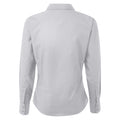 Silver - Back - Premier Womens-Ladies Poplin Long-Sleeved Blouse