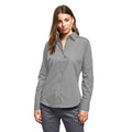 Silver - Side - Premier Womens-Ladies Poplin Long-Sleeved Blouse