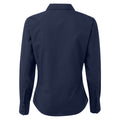 Navy - Back - Premier Womens-Ladies Poplin Long-Sleeved Blouse