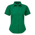 Emerald - Front - Premier Short Sleeve Poplin Blouse - Plain Work Shirt