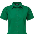 Emerald - Back - Premier Short Sleeve Poplin Blouse - Plain Work Shirt