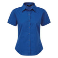 Royal - Front - Premier Short Sleeve Poplin Blouse - Plain Work Shirt