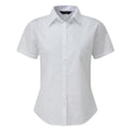 White - Front - Premier Short Sleeve Poplin Blouse - Plain Work Shirt