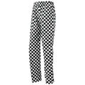 Black-White (Big Check) - Back - Premier Essential Unisex Chefs Trouser - Catering Workwear