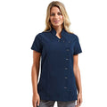 Navy - Back - Premier Womens-Ladies *Orchid* Tunic - Health Beauty & Spa - Workwear