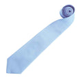 Mid Blue - Back - Premier Mens “Colours” Plain Fashion - Business Tie