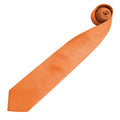 Orange - Back - Premier Mens “Colours” Plain Fashion - Business Tie