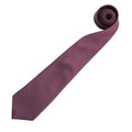 Purple - Back - Premier Mens “Colours” Plain Fashion - Business Tie