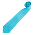 Turquoise - Back - Premier Mens “Colours” Plain Fashion - Business Tie