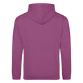 Plum - Back - Awdis Unisex College Hooded Sweatshirt - Hoodie