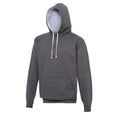 Charcoal- Heather Grey - Front - Awdis Varsity Hooded Sweatshirt - Hoodie