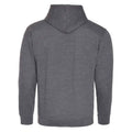 Charcoal- Heather Grey - Back - Awdis Varsity Hooded Sweatshirt - Hoodie