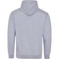 Heather Grey - French Navy - Back - Awdis Varsity Hooded Sweatshirt - Hoodie