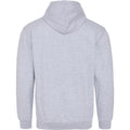 Heather Grey - Fire Red - Back - Awdis Varsity Hooded Sweatshirt - Hoodie