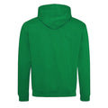 Kelly Green-Arctic White - Front - Awdis Varsity Hooded Sweatshirt - Hoodie