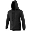 Jet Black - Lifestyle - Awdis Plain Mens Hooded Full Zip Hoodie - Zoodie