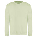 Pistachio Green - Front - AWDis Just Hoods AWDis Unisex Crew Neck Plain Sweatshirt (280 GSM)