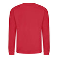 Fire Red - Back - AWDis Just Hoods AWDis Unisex Crew Neck Plain Sweatshirt (280 GSM)